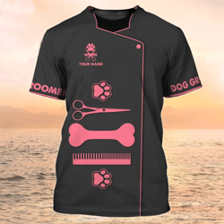 upgrade your dog grooming with stylish 3d tools shirt - personalized grooming apparel