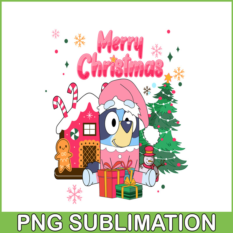 CRM13112306-Bluey And Christmas Gift PNG, Christmas Tree PNG, Bluey And Santa Claus PNG.png
