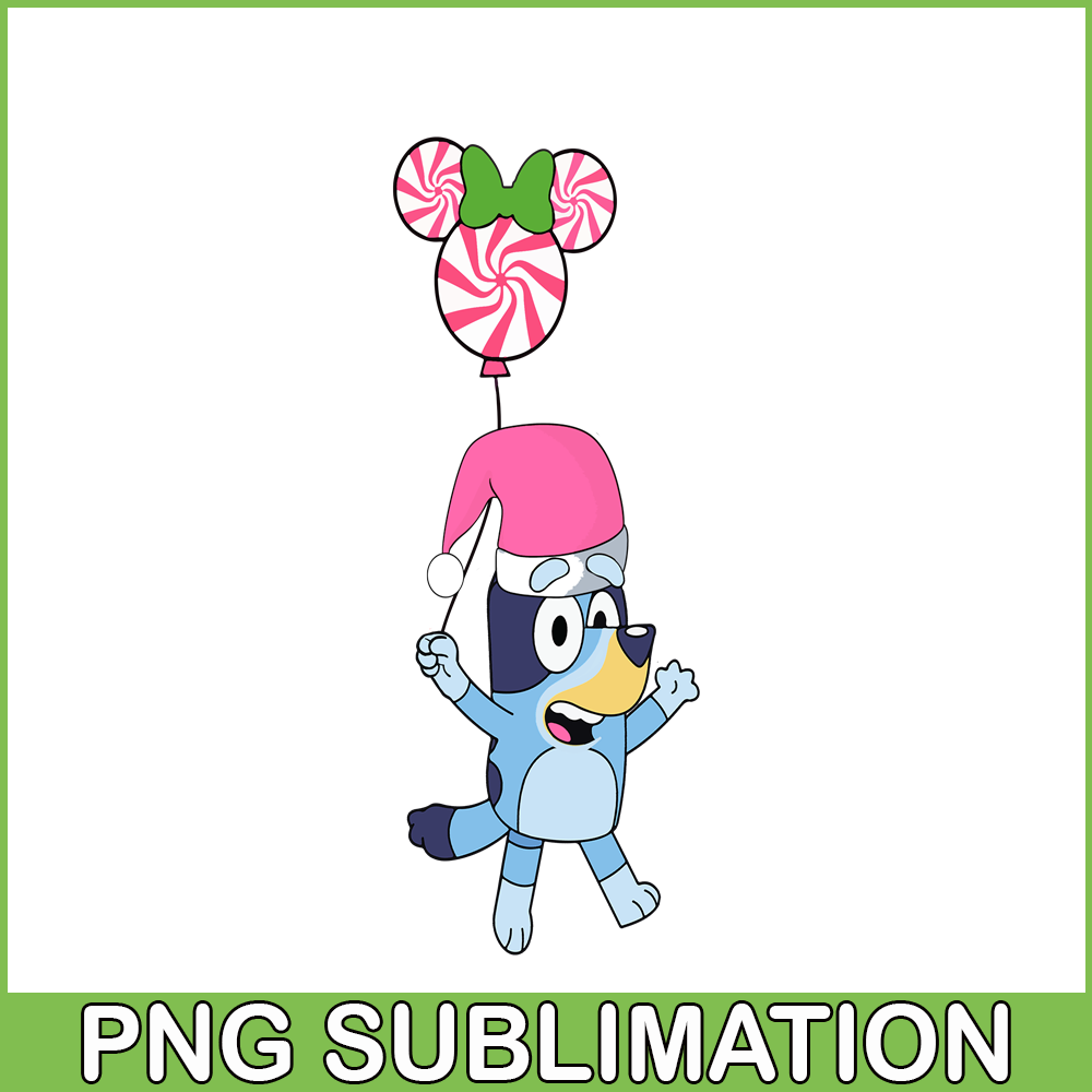 CRM13112311-Bluey And Mickey Balloon PNG, Christmas Time PNG, Bluey Happy PNG.png