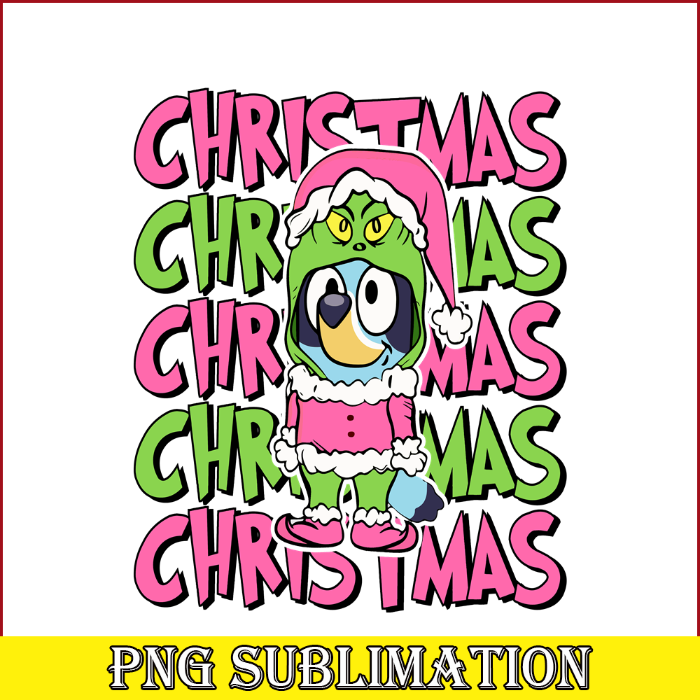 CRM13112310-Christmas Bluey And Grinch PNG, Grinch Character PNG, Bluey Costume PNG.png