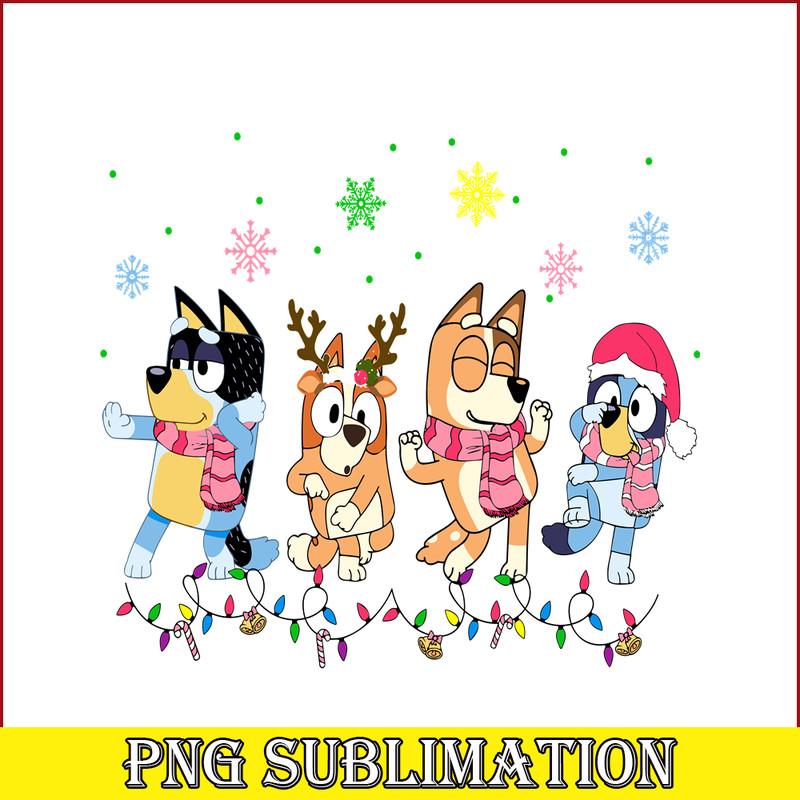 CRM13112318-Bluey And Friends PNG, Dancing Under The Snow PNG, Friendship In Christmas PNG.png