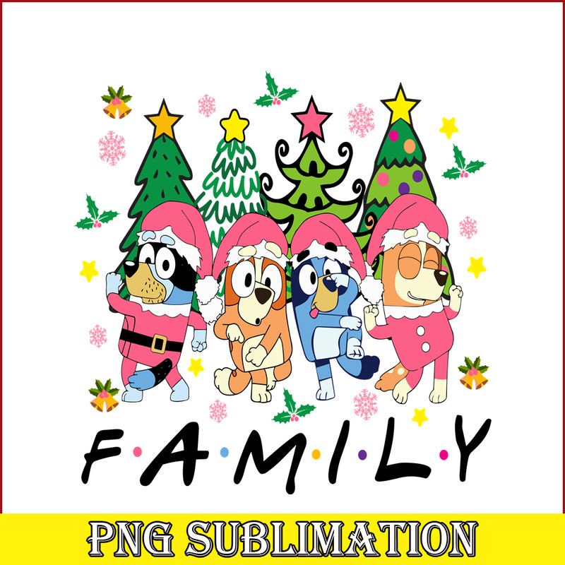CRM13112320-Bluey Family Happy PNG, Christmas Time PNG, Bluey And Santa Claus PNG.png
