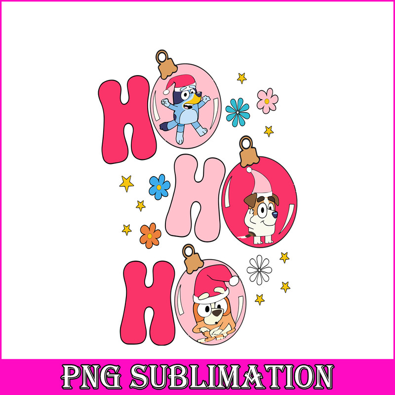 CRM13112324-Ho Ho Ho Blueys PNG, Christmas Balls PNG, Bluey Characters PNG.png