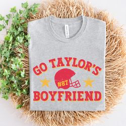 go taylor's boyfriend shirt, funny kansas football tshirt, cute boyfriend football fan tee, humor taylor's bf tee, distr