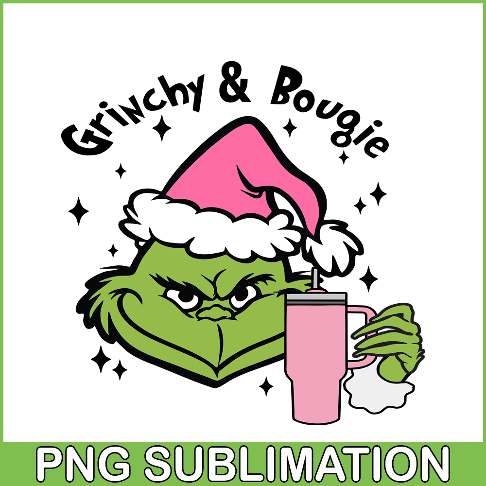 CRM13112332-Grinchy And Bougie PNG, Grinch In Pink PNG, Grinchmas PNG.png