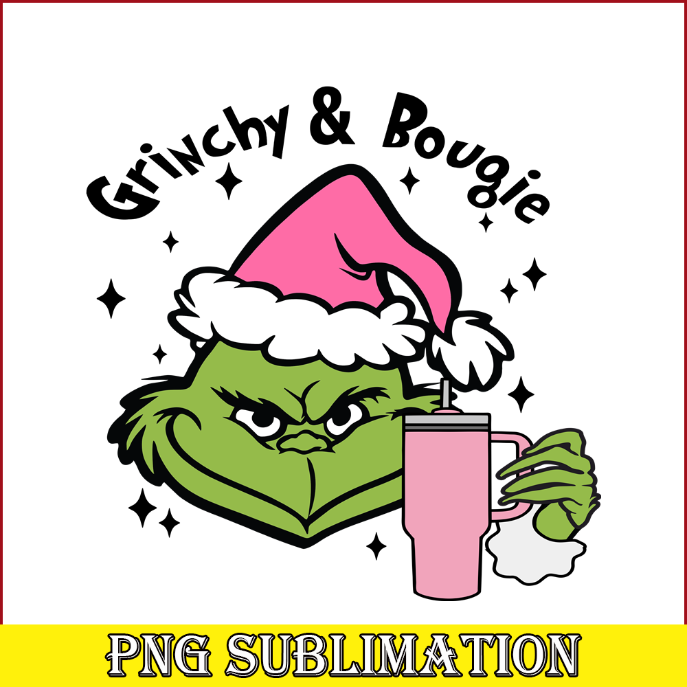 CRM13112332-Grinchy And Bougie PNG, Grinch In Pink PNG, Grinchmas PNG.png