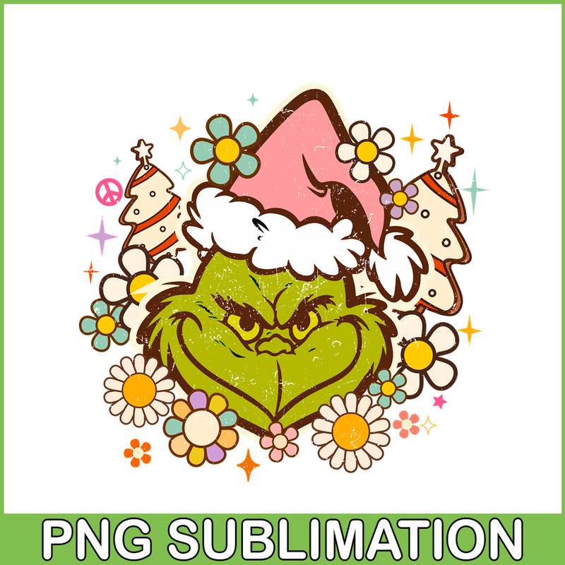 CRM13112340-Grinch And Sweet Christmas PNG, Grinch Flower PNG, Christmas Days PNG.png
