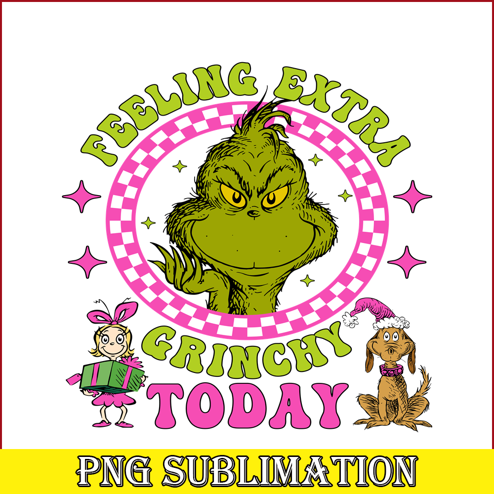 CRM13112357-Feeling Extra Grinchy Today SVG PNG DXF EPS JPG, Grinchmas SVG, Grinch SVG.png