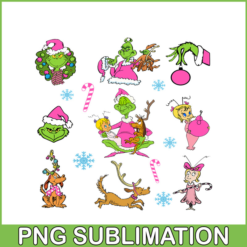 CRM13112377-Grinch Cartoon PNG, Christmas Day PNG, Grinch Era PNG.png