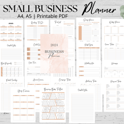 Business Planner – Printable Small Business Planner | Business Organizer | A5, A4 Sizes