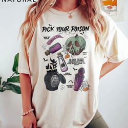 pick your poison tshirt, disney family tshirt disney villain shirt, halloween sweatshirt, disney witch sweater, kids dis