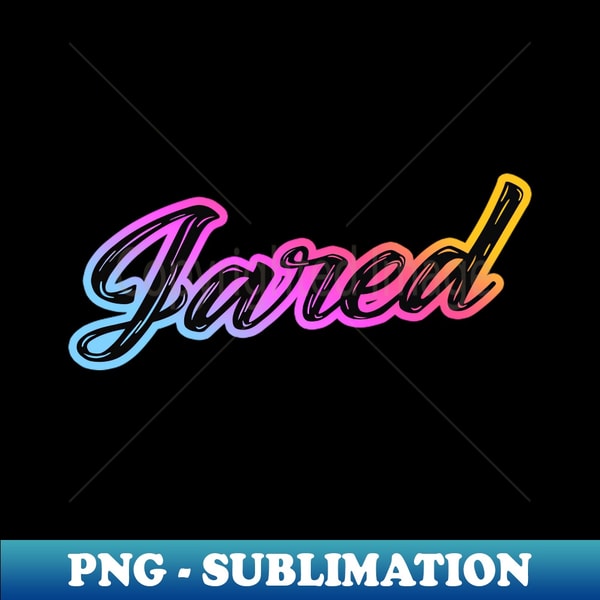 Jared Name Design Name Jared - Vintage Sublimation PNG Download - Vibrant and | Inspire ...