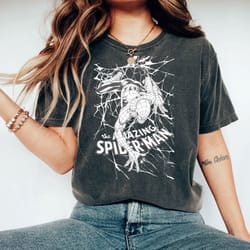 retro 90s marvel spider-man retro comics book cover vintage shirt, mcu fans gift, unisex t-shirt family birthday gift ad