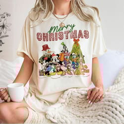 vintage disneyland merry christmas shirt mickey and friends christmas shirt, disney christmas shirt disney holiday shirt