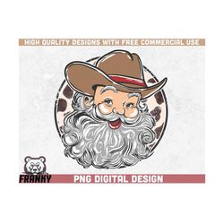cowboy santa claus png | christmas design png | instant download | western santa png | country christmas png | christmas