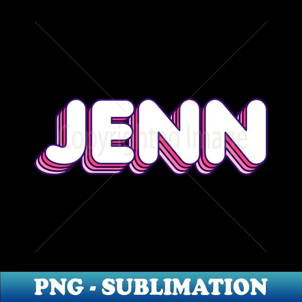 Pink Layers Jenn Name Label - PNG Transparent Sublimation De - Inspire ...