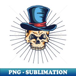 Skull with a top hat - PNG Sublimation Digital Download - Fashionable and Fearless