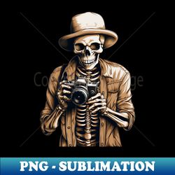 Skeleton Photographer - Digital Sublimation Download File - Unleash Your Inner Rebellion