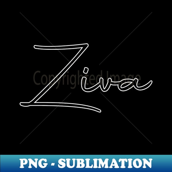 Autography Ziva Name Label - PNG Transparent Digital Downloa - Inspire ...