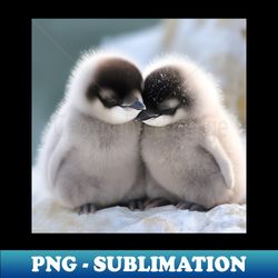 Cute Baby Penguins - Cute Baby Animals - PNG Transparent Sublimation Design - Perfect for Sublimation Art