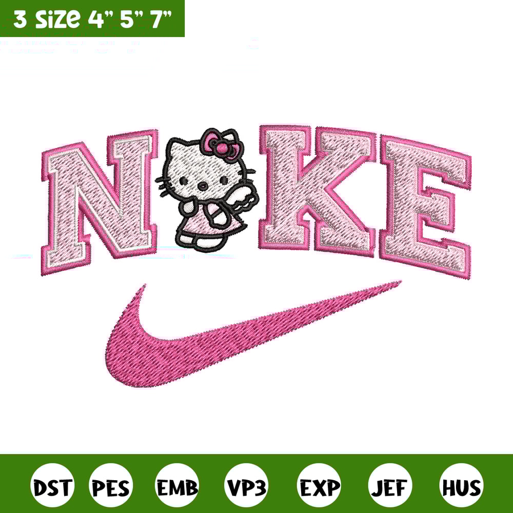 Nike kitty Embroidery Design, Hello kitty Embroidery, Nike Embroidery, Embroidery File, Logo shirt, Digital download.jpg