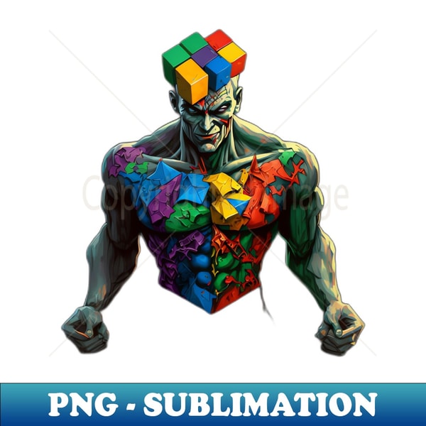 Rubiks Cube Man villain - High-Resolution PNG Sublimation Fi | Inspire ...