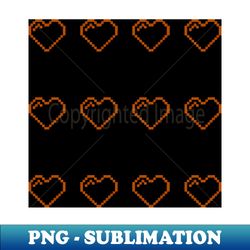 Pixel Art BROWN HEART Outline Emoji Bitmap - Instant Sublimation Digital Download - Instantly Transform Your Sublimation Projects