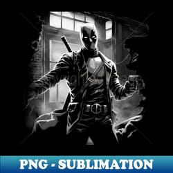 deadpool noir - png transparent sublimation file - bold & eye-catching