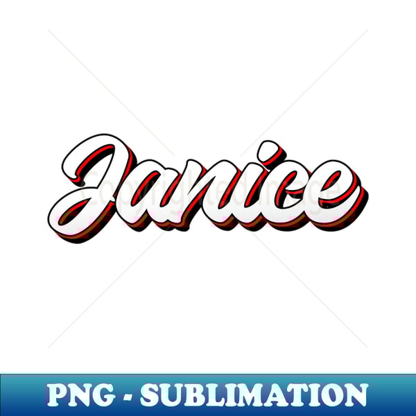 Janice name - cool 70s retro font - Artistic Sublimation Dig | Inspire ...