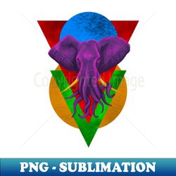 Celestial Pink Octophant - Special Edition Sublimation PNG File - Bring Your Designs to Life