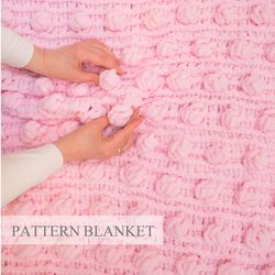 Finger knit blanket pattern, Alize Puffy Pattern, Loop Yarn Blanket Pattern, Do it yourself, New Cones Blanket Pattern