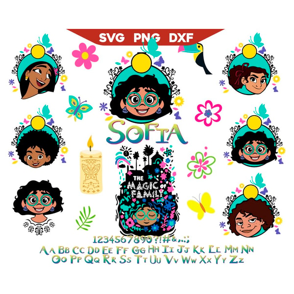 Encanto Alphabet Letters SVG, Encanto Alphabet SVG, Mirabel - Inspire ...