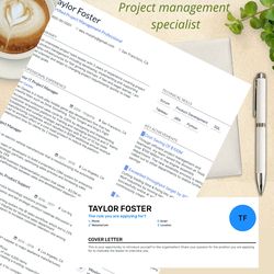 resume template project management specialist. word,pdf. recommendations for writing a cover lette