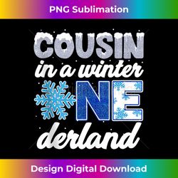 Cousin In A Winter Onederland 1st Birthday Party Decorations Tank Top - Luxe Sublimation PNG Download - Rapidly Innovate Your Artistic Vision