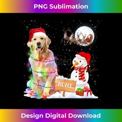 Golden Retriever Santa Hat Christmas Pajama Cute Dog Tank Top - Urban Sublimation PNG Design - Animate Your Creative Concepts