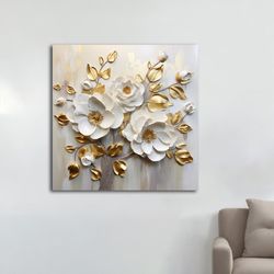 flower canvas painting, modern decor ideas for your home and office natural and vibrant home wall decor-1