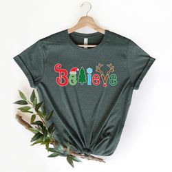 believe christmas long sleeve shirt , christmas family shirt , believe shirt , christmas gift, holiday gift christmas s