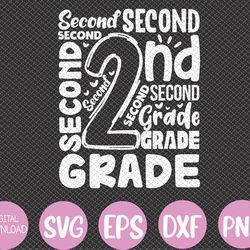 2nd grade squad second back to school student teacher funny svg, eps, png, dxf, digital download