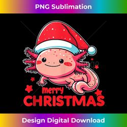 Axolotl Christmas Animals Cute Axolotls Merry Christmas Tank Top - Luxe Sublimation PNG Download - Craft with Boldness and Assurance