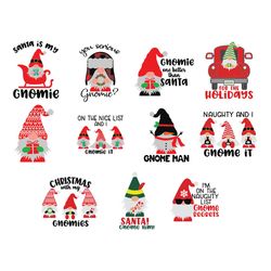 gnome bundle svg, gnome christmas svg, holidays gnomes svg, santa svg, gnomies svg, gnome clipart, digital download