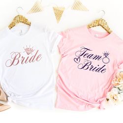 bride and team bride shirt , bachelorette party shirt , bridal party tee, bride shirt , team bride tee, bridesmaid party