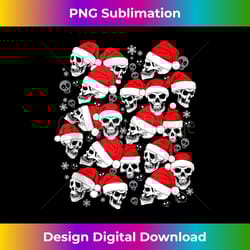 christmas skull funny xmas santa skulls tank top - sublimation-optimized png file - animate your creative concepts