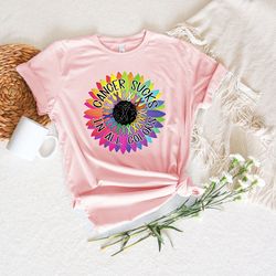 cancer sucks in every color t-shirt , nobody fights alone, cancer fighter shirt , warrior t-shirt s, cancer awareness t-