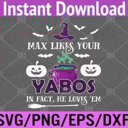 max likes your yabos in fact he loves em svg, eps, png, dxf, digital download
