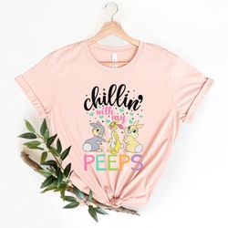 chillin with my peeps shirt , cute bunny shirt , bunny lover shirt , happy easter shirt , easter family shirt , funny ea