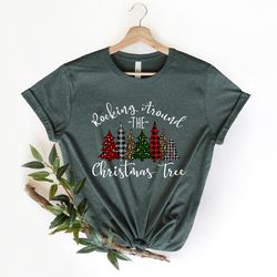 christmas shirt , holiday shirt , rocking around the christmas tree tshirt , santa shirt , womens christmas t-shirt , ch