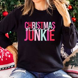 christmas movie junkie shirt , funny christmas tshirt , family christmas tshirt , christmas gift for all, merry christma