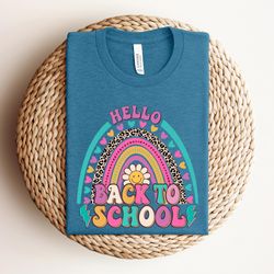 colorful back to school shirt , back to school for students, gift for teachers, cute gift for students, colorful tee fo