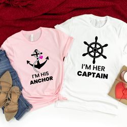couples valentines day matching sailing shirt s, im her captain, im his anchor, girlfriend shirt , funny couples cruise