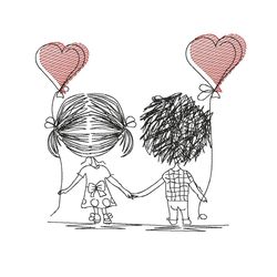 love you embroidery designs, valentines day embroidery design, holiday machine embroidery file